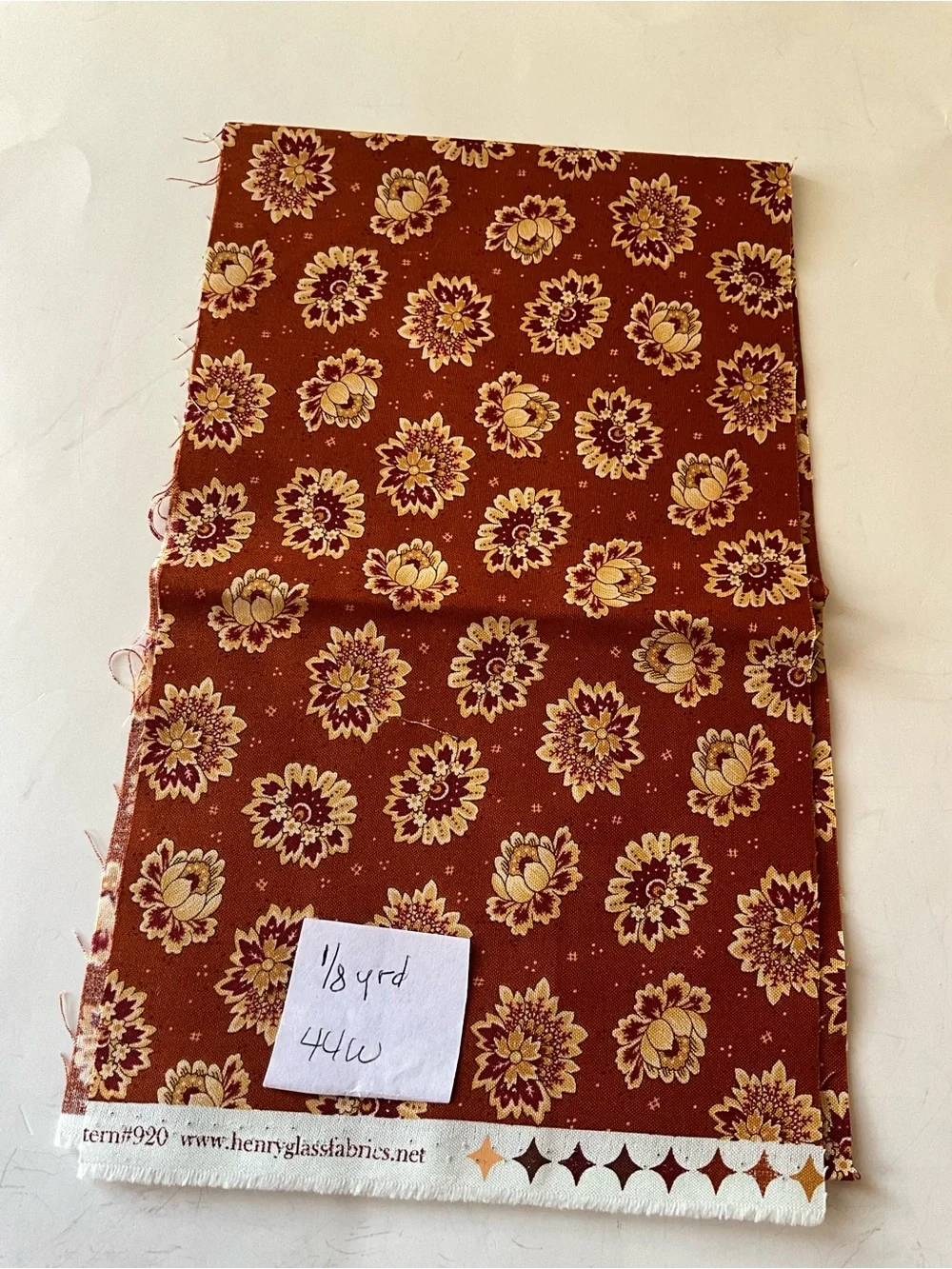 Quilting Sewing Crafts Fabric Lot Henry Glass #9835#920#926 Tan Mustard Gold